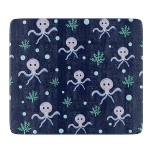 Planche À Découper Poulpe sous le motif enfants de la mer