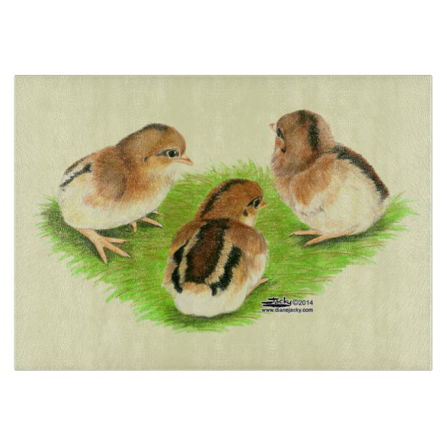 Planche À Découper Poussins Aseel Noir Rouge (Devant)