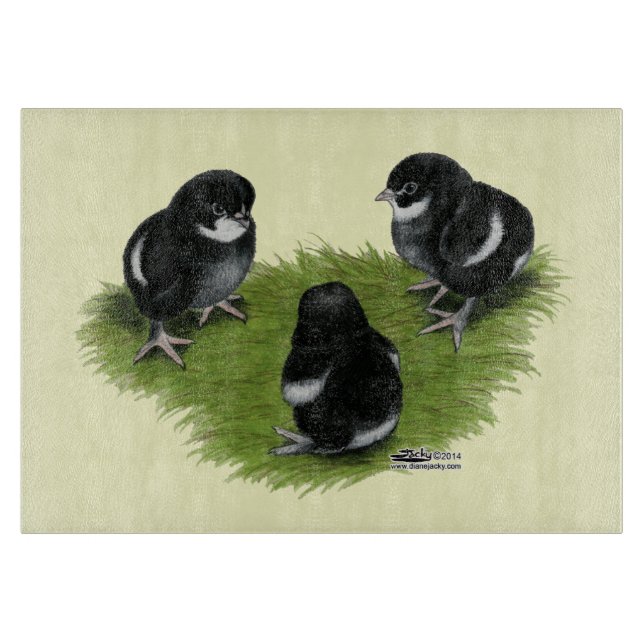 Planche À Découper Poussins Marans Noir Cuivré (Devant)