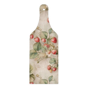Planche À Découper prairie d'été avec fraises mûres
