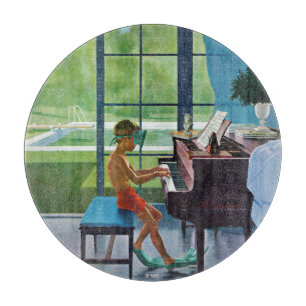 Planche À Découper Pratique en matière de piano de Poolside