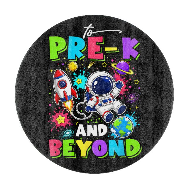 Planche À Découper Premier jour de pré-maternelle astronaute espace r (Devant)