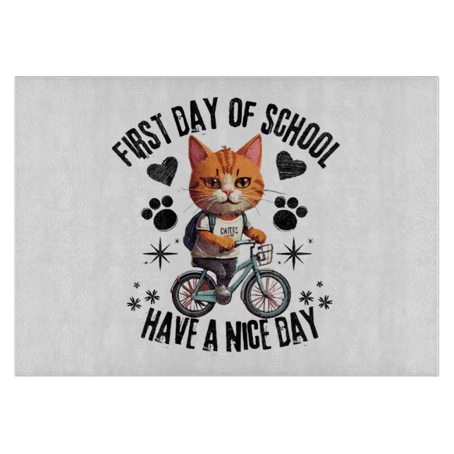 Planche À Découper Premier Jour D'École Passe Une Bonne Journée (Devant)