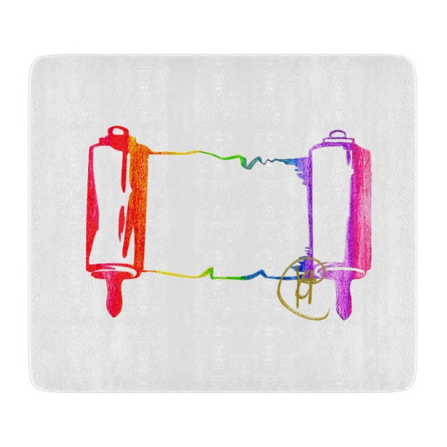 Planche À Découper Pride Torah Art Challah Commission de coupe (Devant)
