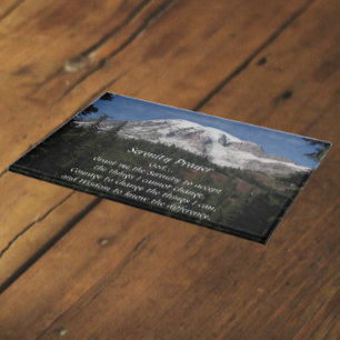 Planche À Découper Prière de sérénité inspirante Mont Rainier
