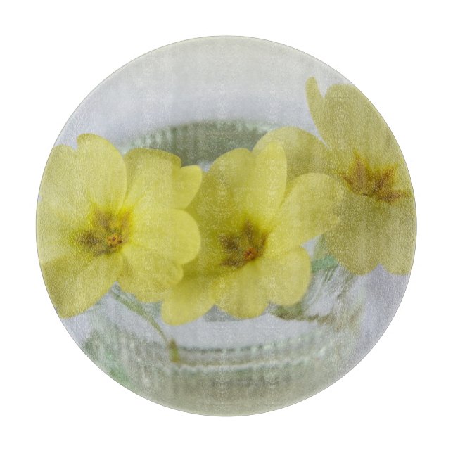 Planche À Découper primrose dans une tasse de café (Devant)