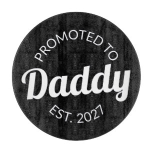 Planche À Découper Promu Papa 2027 Futur Papa Cadeau Baby Shower Je