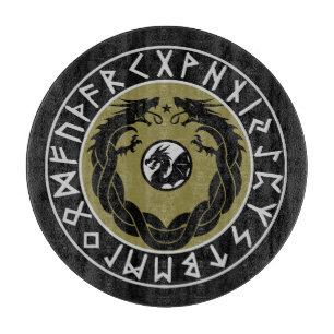 Planche À Découper Protection de Rune Viking Dragon