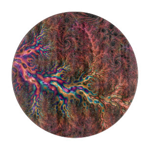 Planche À Découper Psychedélique Groovy Tripant Funky Coloré Fractale