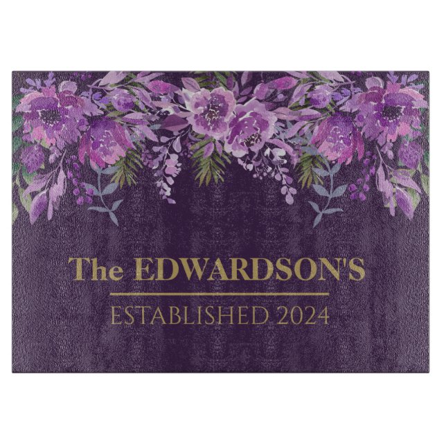 Planche À Découper Purple Paradise : Botanique Beauty Cutboard (Devant)