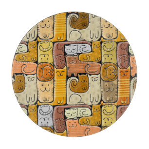 Planche À Découper Puzzle Funny Chats House sans joint