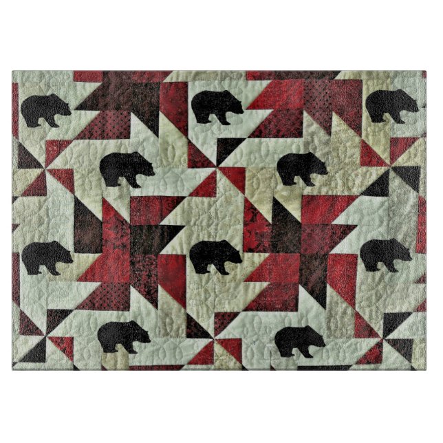 Planche À Découper Quilt d'ours noir (Devant)