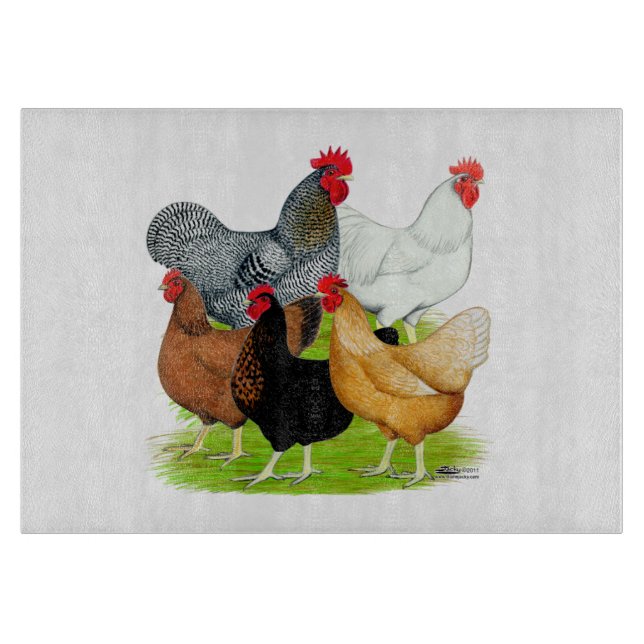 Planche À Découper Quintette de poulet liée au sexe (Devant)