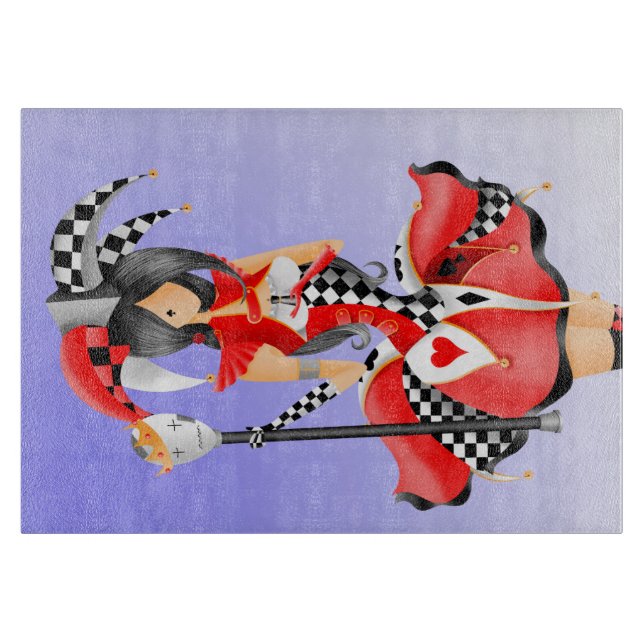 Planche À Découper Quirky Jester et marionnette King Chopping Board (Devant)