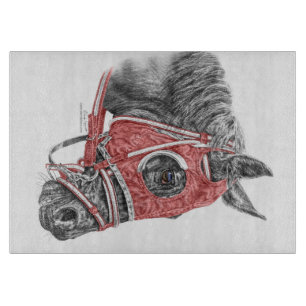 Planche À Découper Race Horse Portrait Soies