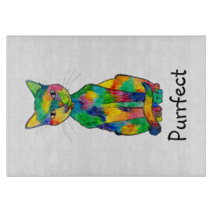Planche À Découper Rainbow Cat Cutting Board