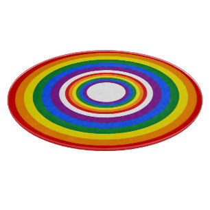 Planche À Découper RAINBOW FLAG BUTTON + your sign or text