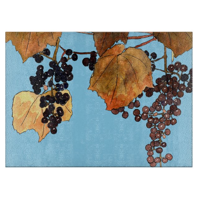 Planche À Découper Raisins de givre Art nouveau (Devant)