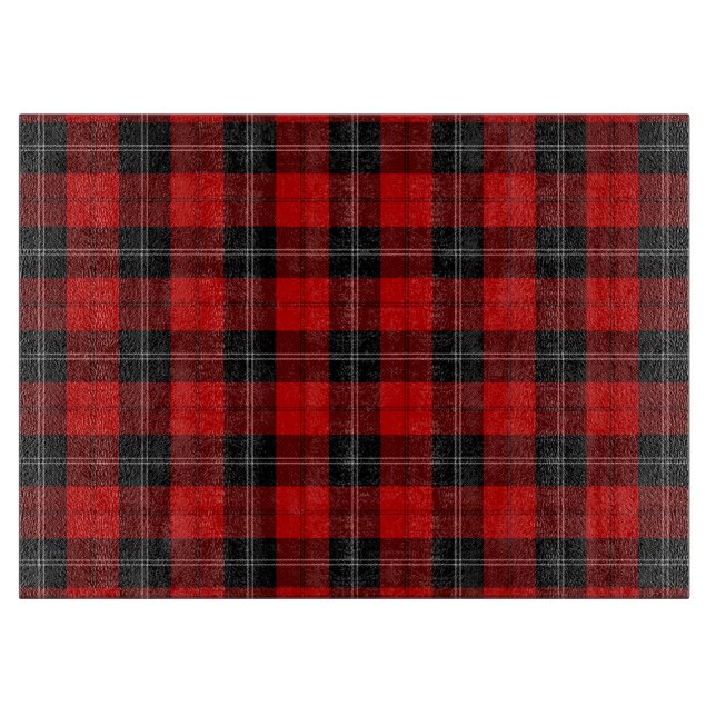 Planche À Découper Ramsay tartan rouge noir plaid (Devant)
