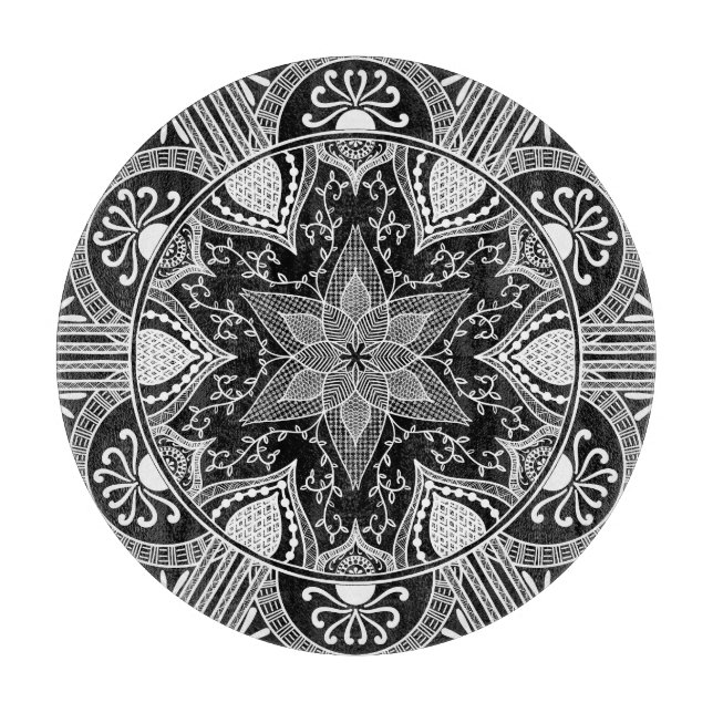 Planche À Découper Raven Mandala (Devant)