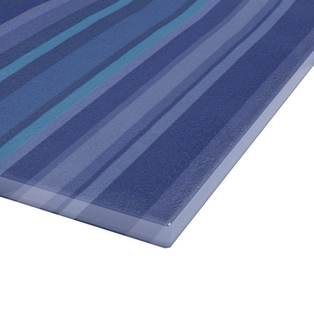 Planche À Découper Rayure Violet Bleu Moderne (Coin)