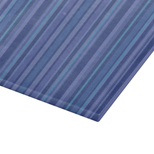 Planche À Découper Rayure Violet Bleu Moderne (Coin)
