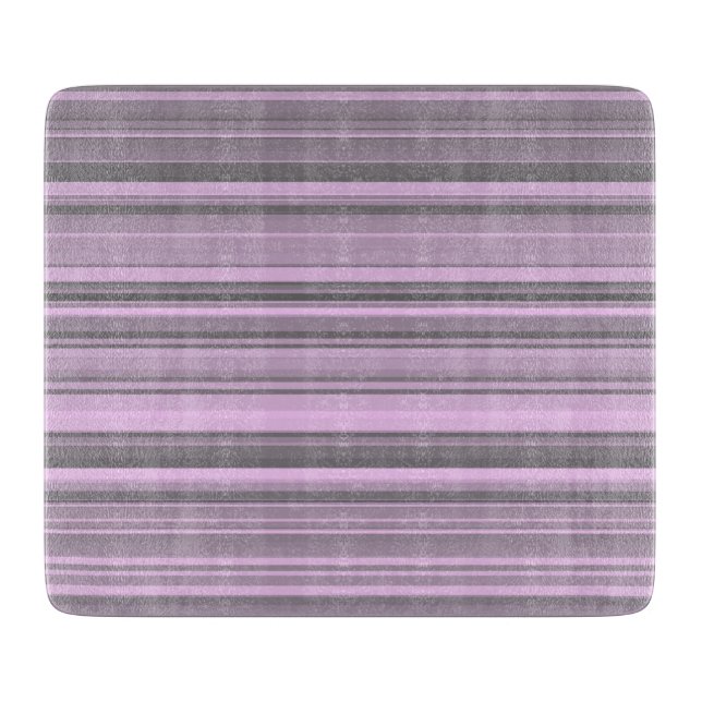 Planche À Découper Rayures Gris Violet (Devant)