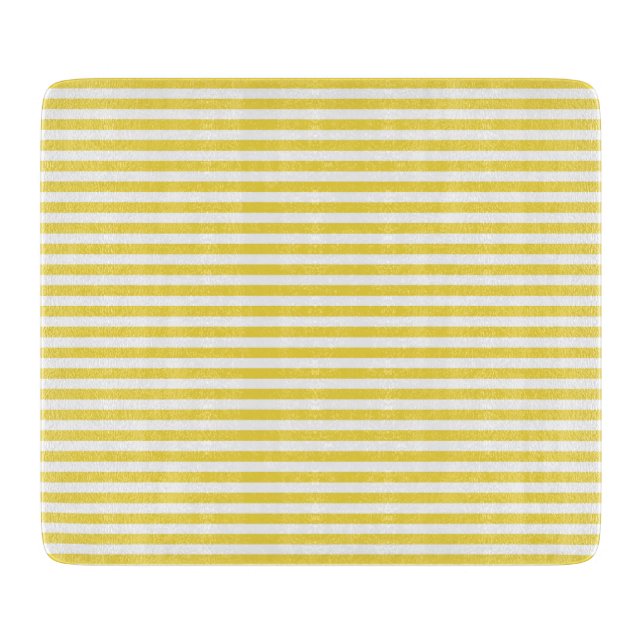 Planche À Découper Rayures jaunes (Devant)