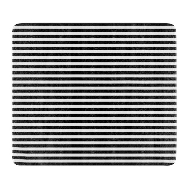 Planche À Découper Rayures noires nautiques (Devant)