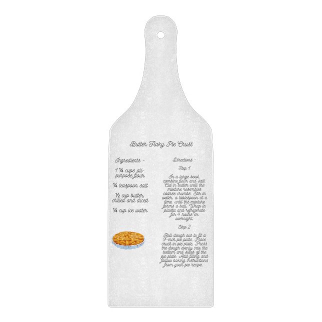 Planche À Découper Recette de croûte à tarte farcie de beurre (Devant)