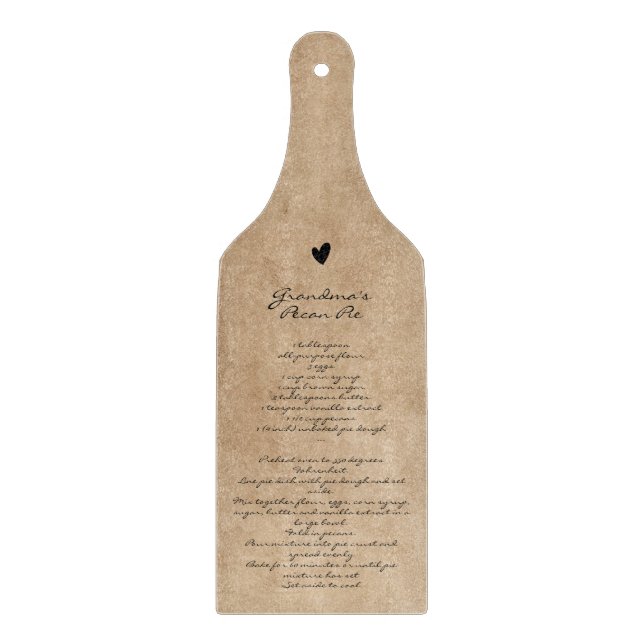 Planche À Découper Recette de la famille de la grand-mère garder text (Devant)