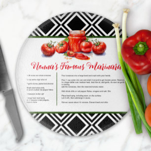 Planche À Découper Recette personnalisée de Nonna italienne rouge ver