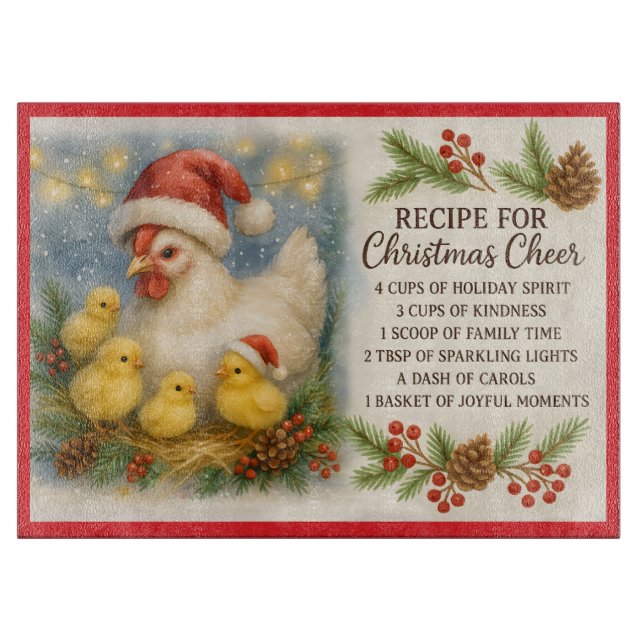 Planche À Découper Recette pour la Cheer de Noël - Bébé mignonette ch (Devant)