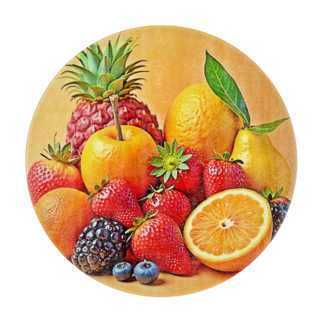 Planche À Découper Récolte de fruits vibrants : design Fresh Bounty (Devant)