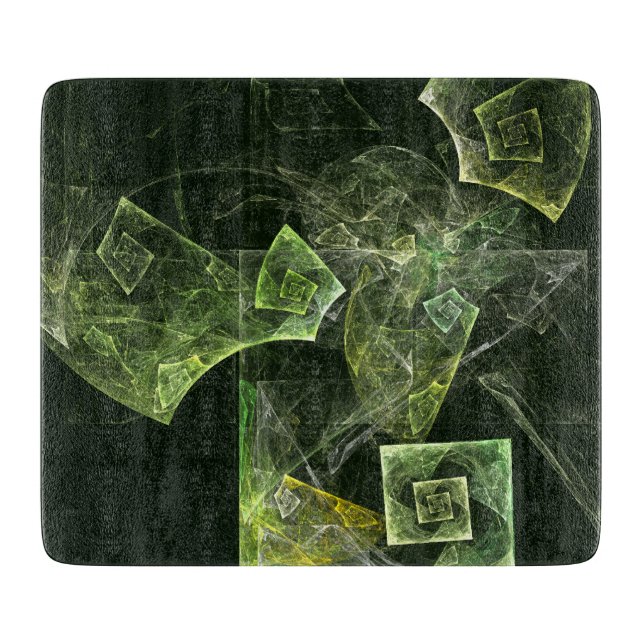 Planche À Découper Rectangle d'art Abstrait à équilibre tordu (Devant)