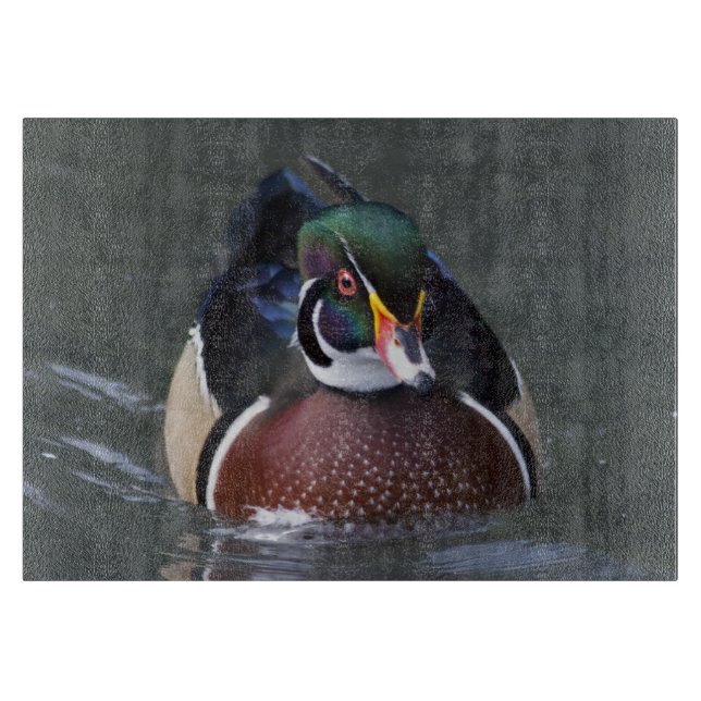 Planche à découper rectangulaire Canard branchu d' (Devant)
