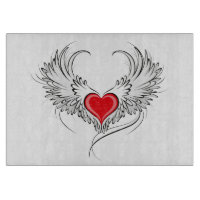Red Angel Coeur avec ailes