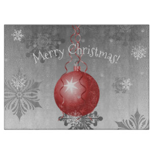 Planche À Découper Red Fancy Christmas Ornament Cutboard