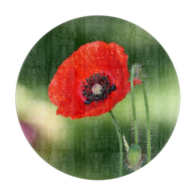 Planche À Découper Red Poppy Seed Cutting Board (Devant)