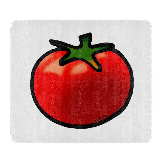Planche À Découper Red Tomato Whimsical Custom Art (Devant)