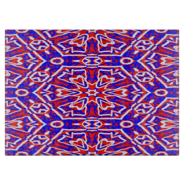 Planche À Découper Red, White and Blue Geometrics (Devant)