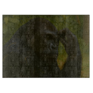 Planche À Découper Réflexion de Gorilla - Portrait réfléchi de la fau