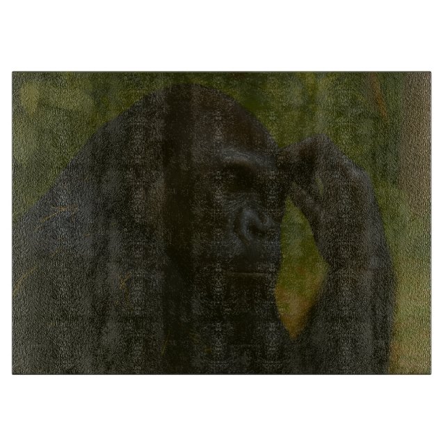 Planche À Découper Réflexion de Gorilla - Portrait réfléchi de la fau (Devant)
