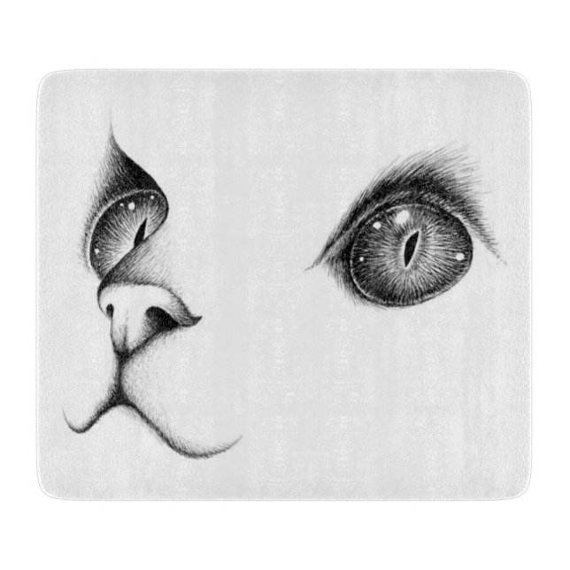 Planche À Découper "Regard du Persan" "Planche à Découper Vitre" (Devant)