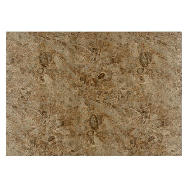 Planche À Découper Regard fossile de marbre Brown (Devant)