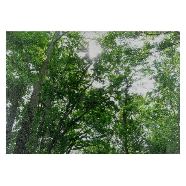 Planche À Découper Regard sur les arbres d'été (Devant)