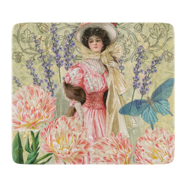 Planche À Découper Regency de femme victorienne rose (Devant)