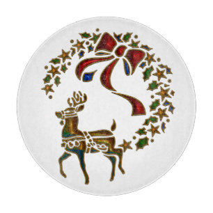 Planche À Découper Reindeer de Noël et étoiles