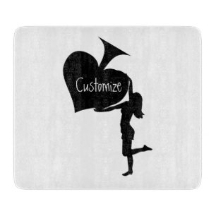 Planche À Découper Reine des pique tenant de l'As noir Thunder_Cove