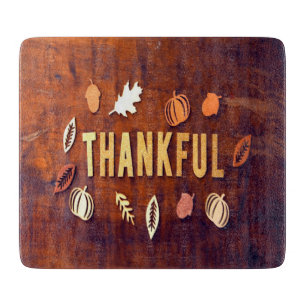 Planche À Découper Remerciements Thanksgiving Fall Leaves Citrouille